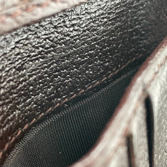 Gucci Women Wallet Card Holder Billfold Brown Leather GG Canvas Made in Italy - Picture 10 of 12